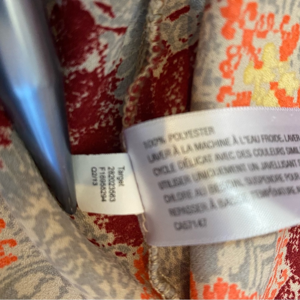 Xhilaration georgette blouse beautiful print - Picture 9 of 11